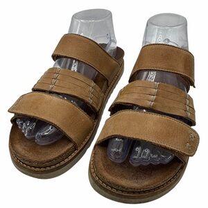 Taos Footwear Women’s Brown Leather 3-strap Sandals - Size 7.5